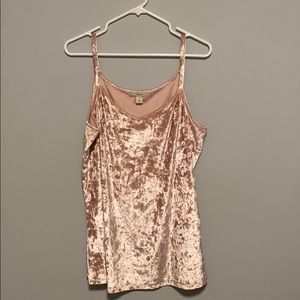 Light pink velvet tank top